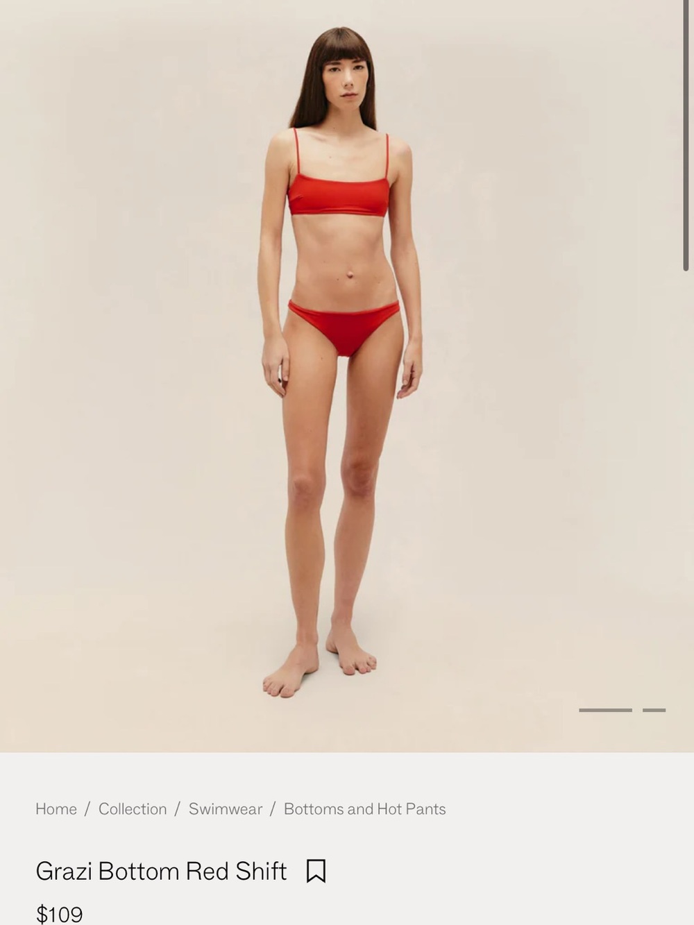 Haight red swimsuit bottoms